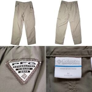 Columbia PFG Pants Convertible Nylon Hiking Fishing Beige Tan Mens M Medium